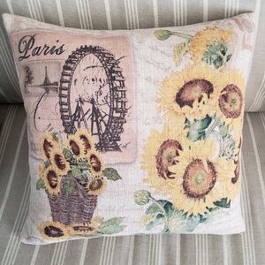 Paris Theme Throw Pillow Cover